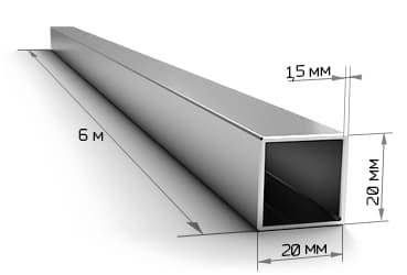Труба профильная 20×20×1,5 мм 6 м